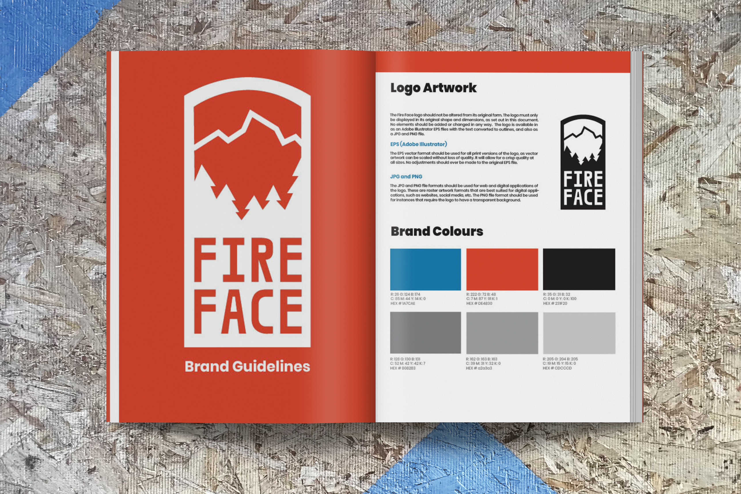 Image of the first page of the fire face brand guide